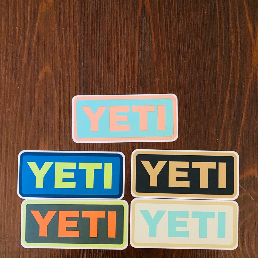 Set of 5 Yeti Stickers